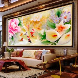 Stitch Diamond painting DIYRound Diamond Blooming rich peony peacock Full rhinestone 5D Diamond painting cross stitch