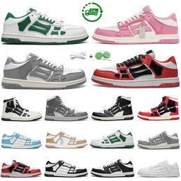 Skel Top Low High Men Women Casual Shoes Designer Skeleton Sneaker White Black Blue Green Pink Red Skelet Bones Runner Mens Trainers Platform Sports Sneakers 35-45