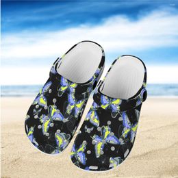 Slippers Colorful Butterfly Pattern Beach Animal Design Ladies Home Indoor Sandals Casual Water Sports Hole Comfort