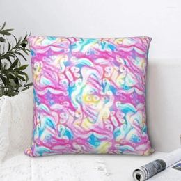 Pillow Crayon Art Effect Square Pillowcase Polyester Cover Velvet Zip Decorative Comfort Throw For Home Bedroom