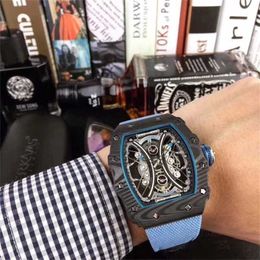RichrsMill Watch Swiss Watch VS Factory Carbon Fiber Automatic mills Rm53-01swiss Sapphire Mirror Imported Rubber Z0lm LOK22Q38SPP4