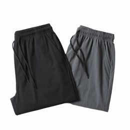2023 Mens Summer Casual Pants Fitn Pants Sports Pants Quick-Drying Breathable Lightweight Straight Thin Trousers G4Uz#