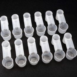 Feeding 10/20pcs portable plastic aviary cage transparent drinker cup water bottle bird feeder poultry pigeon feeder waterer accessories
