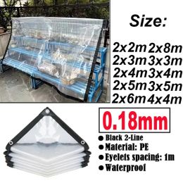 Nets Transparent Waterproof Tarpaulin Garden Rainproof Clear Poly Tarp Plant Cover Insulation Shed Cloth with Grommets