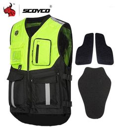 Motorcycle Apparel SCOYCO Summer Jacket Reflective Vest Motocross Protective Waistcoat Mesh Moto OffRoad Racing Riding14231166