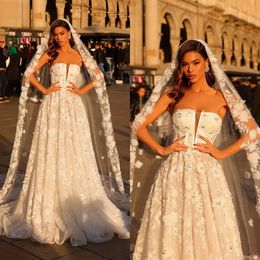 Vintage A Line Wedding Dresses Sweetheart beads Appliques Lace Bridal Gowns Custom Made Sweep Train Robe De Mariee designer bridal gowns