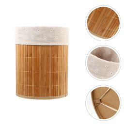 Baskets Bamboo Trash Can Clothes Storage Basket Container Collapsible Laundry Baskets Woven Dirty Organiser Hamper