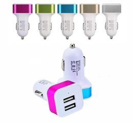 Alloy dual usb ports 21A metal Car charger Power adapter for iphone 11 12 13 14 pro max samsung lg android phone gps pc mp35484569