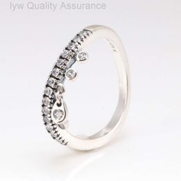 Designer pandoras ring Pan Family Ring Zircon Chandelier Water Drop Ring Womens New Crown Ring Surprise Girlfriend Gift Jewellery