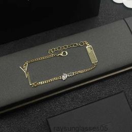 Original designer Girls women letter bracelets elegant Love 18K Gold Bangles Y charm bracelet Fashion Jewellery Lady Party MCS6Z