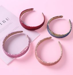 Sequins Mermaid Headband Glitter Sequins Sport Headbands for Girls Non Slip Sparkly Hairband Hair Style Women Headwear1537492