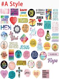 Pack of 50pcs Whole Jesus Christ Christian Stickers God Bless You Laptop Skateboard Motor Bottle sticker Notebook Car Luggage 1550792