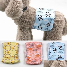 Dog Apparel Washable Male Diapers High Absorbing Belly Bands Reusable Wrap And Doggie Pants For Dogs Untrained Incontinence Puppy Dr Dhocb