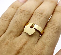 stainless Steel 18K gold plated heart ring famous Brand jewerly ring love cuff ring for woman man couple gift6731486