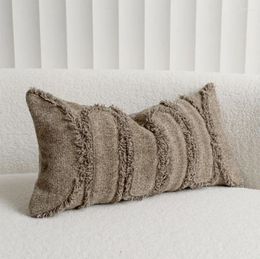 Pillow Modern Elegant Chestnut Brown Geometric Square Throw Pillow/almofadas Case 30x60 Comfortable Simple Cover Home Decore