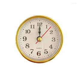 Table Clocks Round Quartz Clock Insert 65MM Gold Rim Fit-Up DIY Battery Clockwork Repair Accessories Replacement