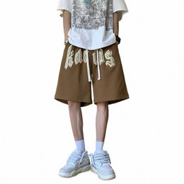 summer Y2K Streetwear Letter Print Shorts For Men Hip Hop Sports Gym Short Pants 2023 American Casual Baggy Bermudas masculina d4EG#