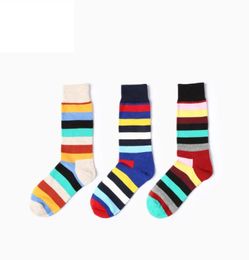 2pcs High Quality Funny Socks Retro National Style Stripe Sock Male039s Fashion Personality Cotton Socks Soft Breathable Man So8883088