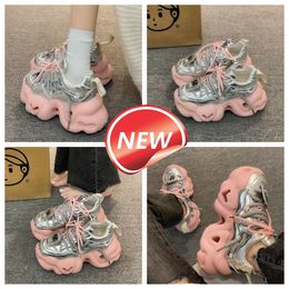 Dad's Shoes Women Show Feet Small Early Spring New Casual Sports Cake Shoes GAI CUTE increase high new thick sole Fashionable pink white black eur 35-40