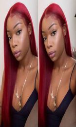 Lace Front Human Hair Wigs Red Human Hair Wig 136 Lace Frontal Wig Pre Plucked Full Lace Human Hair Wigs For black Women7341486