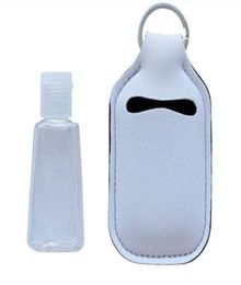 Storage Bags Sublimation Blank Keychain Hand Sanitizer Holder for 1oz Bottle DIY Customised Pendant INCLUDE BOTTLE8752660