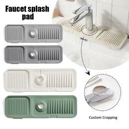 Mats Silicone Faucet Splash Pad Folding Draining Mat Slope Design for Rapid Drainage Dish Drying Mat Kitchen Faucet Placemat Tools