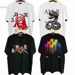 Mens Designer t Shirt Clothes Men Tshirt Sports Clothing Tshirts Cotton Street Graffitir High Hipster Loose Fitting Plus Size Relaxed Fit Top Tees