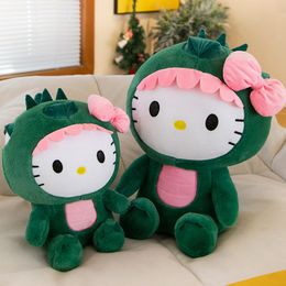 2024 Hot Sale Wholesale New Dinosaur Crossdressing Cat Doll Cute KT plush Toys Children's Games Playmates Holiday Gifts Room Decor Holiday Gifts