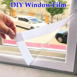 Curtains DIY Winter Insulation Window Shrink Film SelfAdhesive Indoor Warmerhard Window Windproof Sealing Sticker Soft Glass Film