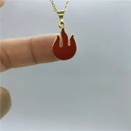 Pendant Necklaces Yungqi Enamel Red Flame Necklace Women Hip-hop Gothic Punk Style Chain Choker Gifts Statement Jewellery Collier Femme