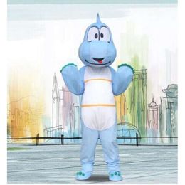 Mascot Costumes Halloween Christmas Blue Dinosaur Mascotte Cartoon Plush Fancy Dress Mascot Costume