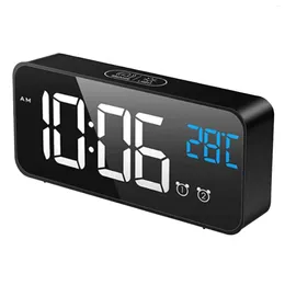 Clocks Accessories Alarm Clock Mains Powered Digital Battery With Temperature Display Snooze Dual Alarms For Bedroom