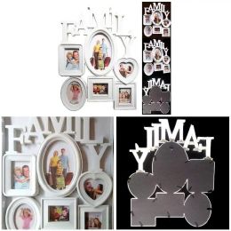 Frame Family Photo Frames Wall Hanging Combination 6 Pictures Holder Display Wedding Home Decor Accessories 31x38cm