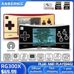 Portable Game Players New Anbernic RG300X Retro Portable Game Console Min Video Game Player For Games Support HD Out Built In 5000 Games Kids Gift Q240326