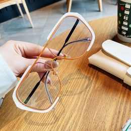 Sunglasses Eye Protection Anti-Blue Light Glasses INS Style Wear Polygon Reading Anti-ultraviolet Hip Hop Outdoor