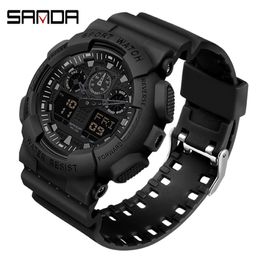 SANDA 2021 Digital Watch Men's Sport Watches for Men Waterproof Clock Outdoor Wristwatch Male Relogio Digital Masculino X0524205s