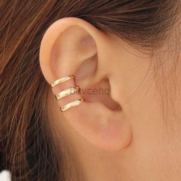 Hoop Huggie Gold ear sleeves unperforated ear clips suitable for women simple metal clips punk personality clips earrings party gifts 240326