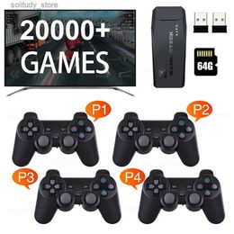 Portable Game Players 4K TV game stick video game console 64G with built-in 20000+handheld game players and 4 wireless game board controllers Q240326