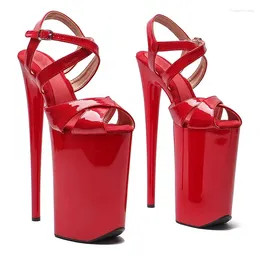 Dance Shoes LAIJIANJINXIA 26CM/10inches PU Upper Sexy Exotic High Heel Platform Party Sandals Pole Model Shows 012