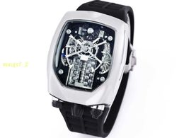 Mens watch V16 automatic chain sports stainless steel case imported rubber band 44mm sapphire glass engine model