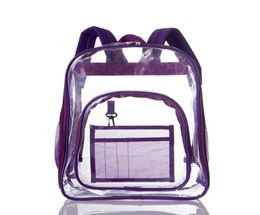 Outdoor Bags Heavy Duty Clear Pvc Backpack Transparent Multipockets School Backpacks SeeThrough For Work Sports Nts4998401
