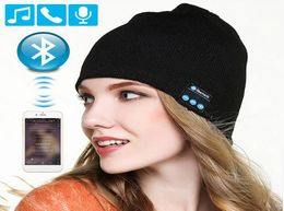 Bluetooth Earphone Music Hat Winter Wireless Headphone Beanie Cap Headset With Mic Sport Hat For Huiwei Sony Xiaomi Phone Gaming H7791247