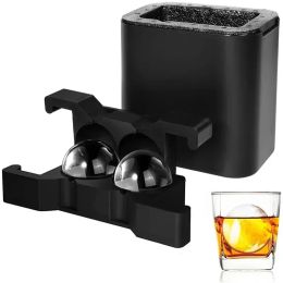 Tools Crystal Clear Ice Ball Maker Ice Cube Maker 2.35in Spherical Whiskey Tray Mould BubbleFree Diamond Skull Rose Ice Box Mould