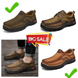 New selling leather shoes men genuine casual leather shoes GAI high Quality middle-aged waterproof Men Business Dress Leather Shoes Spring Autumn lightweight