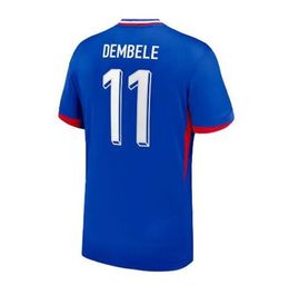 Maillots de Futbol 2024 2025 Fransız Futbol Formaları Oyuncu Sürüm 24 25 Dembele Benzema Futbol Gömlekleri Mbappe Griezmann Pogba Kante Maillot Ayak Gömlek Çocuklar