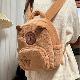 School Bags Plush Dolls Backpacks For Women Student Child Capybara Small Girl Casual