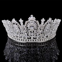Princess Crown HADIYANA Classic Design Elegant Wedding Bridal Hair Jewellery Tiaras And Zircon BC5069 Corona Princesa 240311