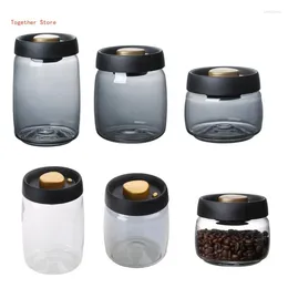 Storage Bottles Coffee Beans Vacuum Sealed Household Glass Moisture-proof 6XDD