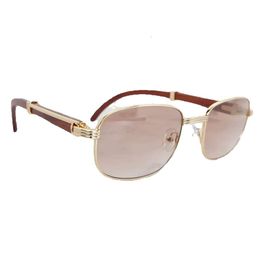 Óculos de sol vintage masculino designer carter vermelho madeira quadrado óculos de sol elegante retro claro preenchimento prescrição