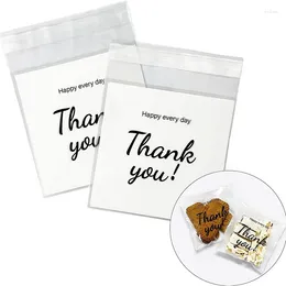 Baking Tools 1100Pcs Plastic Bags Thank You Cookie&Candy Bag Self-Adhesive For Wedding Birthday Party Gift Biscuit Packaging